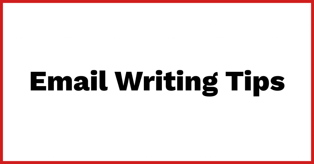 Email writing tips