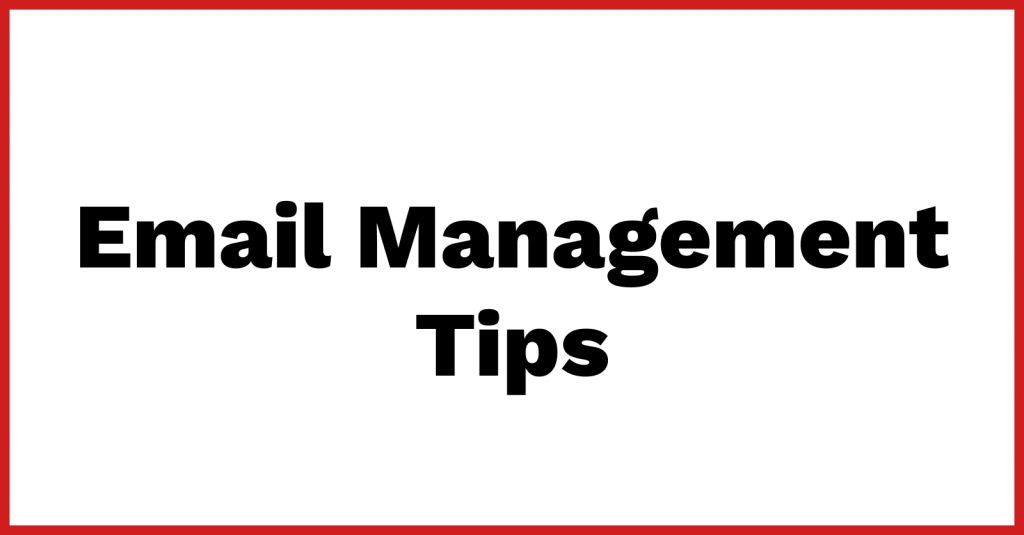 email management tips