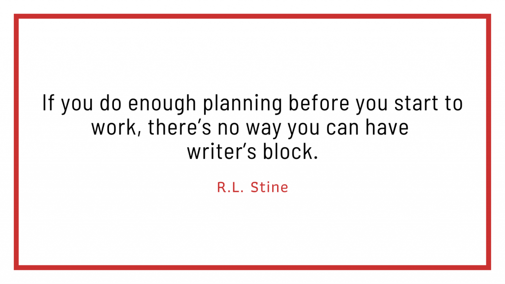 R.L Stine on how to write an outline