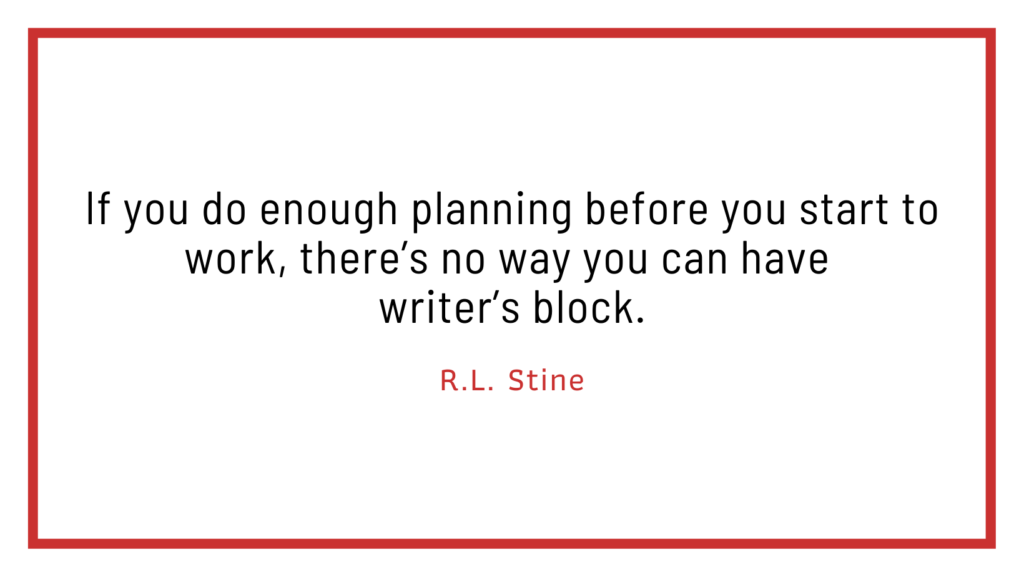 R.L Stine on how to write an outline